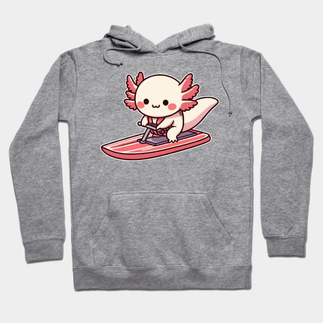 axolotl funny jetskiing Hoodie by fikriamrullah